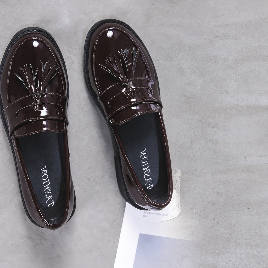 Mocassins marron sans le mannequin