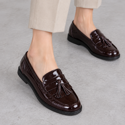 Mocassins marron, vue trois quarts